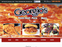 Tablet Screenshot of georgiosroastbeefandpizza.com